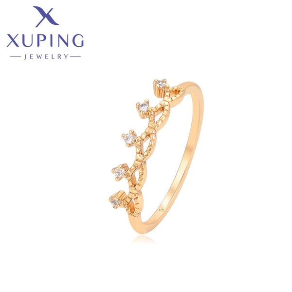 xuping Mode schlicht 18K Gold Farbe Ring