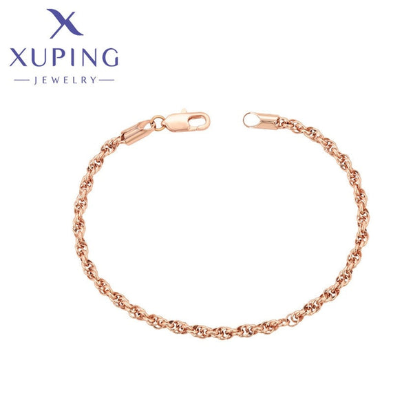 xuping Mode schlicht rose Gold Farbe Armband