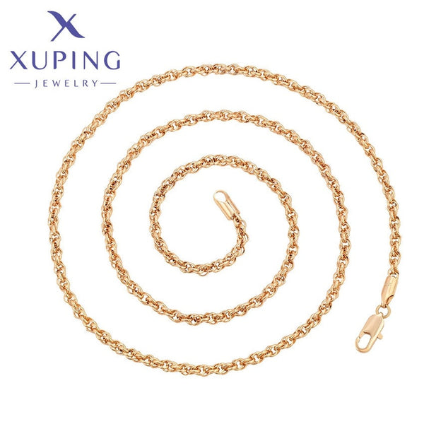 xuping fashion simple 18K gold color necklace