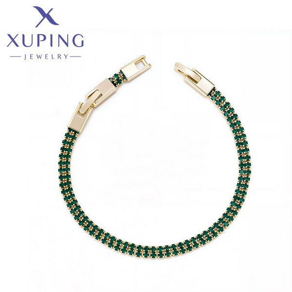 xuping fashion simple 14K gold color bracelet
