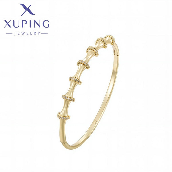 xuping fashion simple 14K gold color bangle