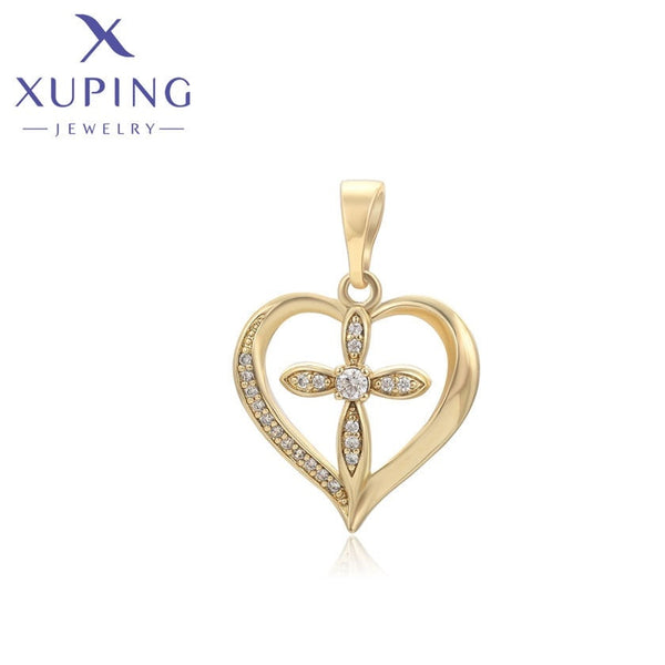 xuping fashion simple cross 14K gold color pendant