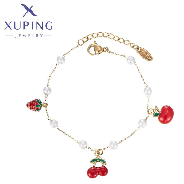 xuping fashion simple 14K gold color bracelet