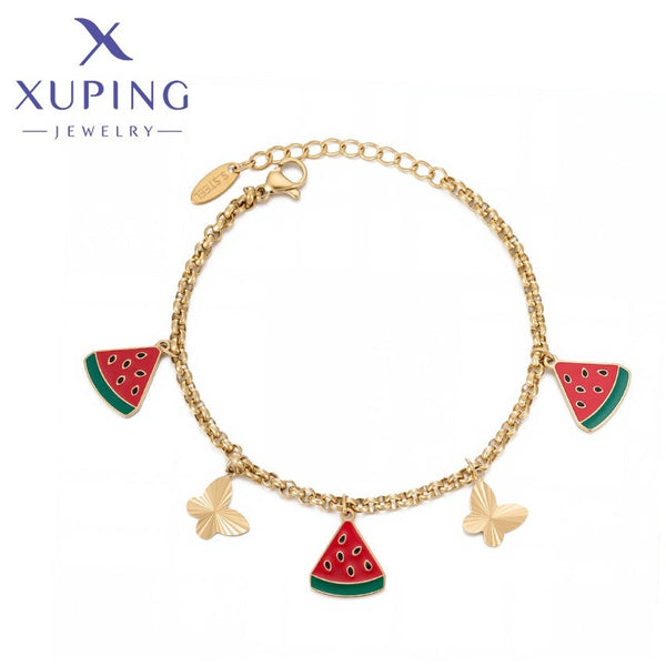 xuping Mode schlicht 14K Gold Farbe Armband