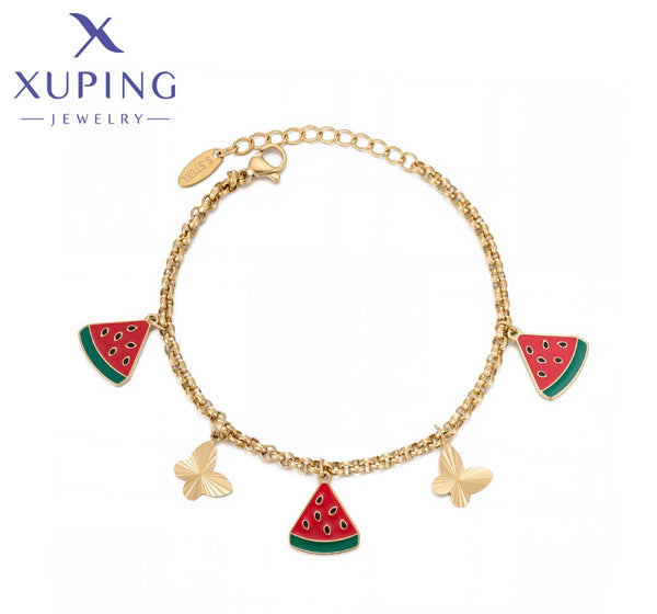 xuping fashion simple 14K gold color bracelet