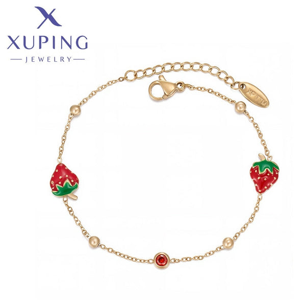 xuping fashion simple 14K gold color bracelet