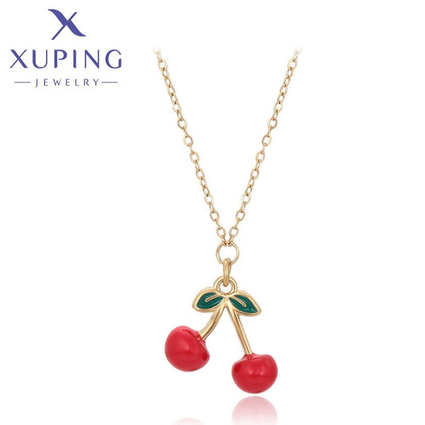 xuping fashion simple 14K gold color necklace