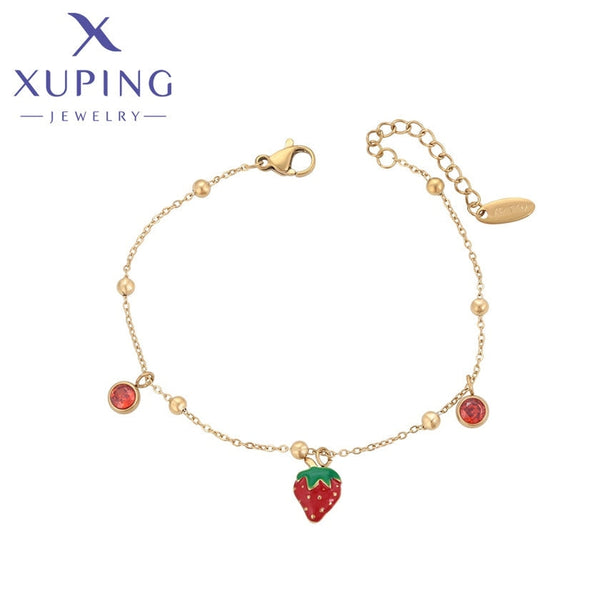 xuping fashion simple 14K gold color bracelet