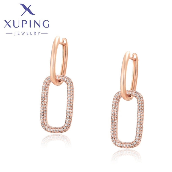 xuping fashion simple Rose gold color earring