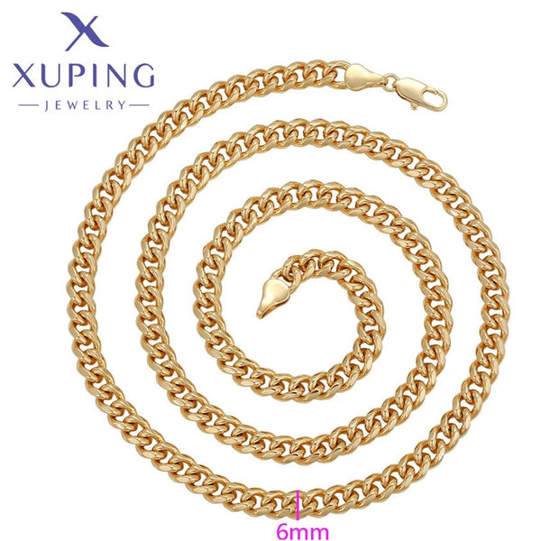 xuping fashion 14K gold color necklace