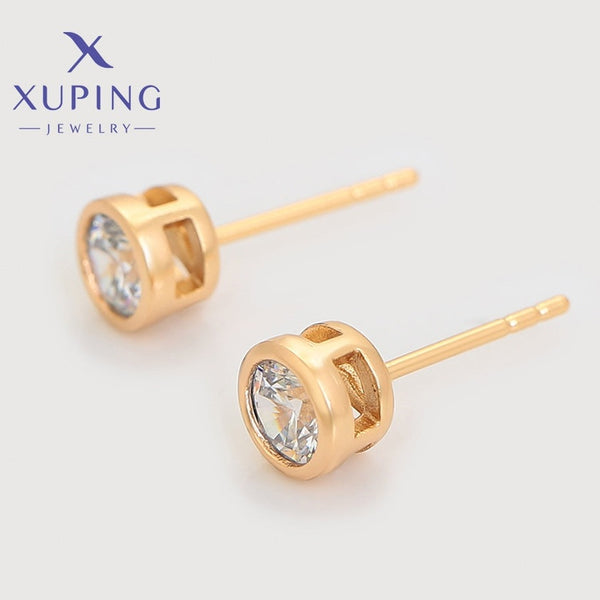 xuping fashion 18K gold color 6mm earring