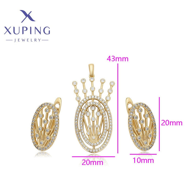 xuping fashion 14K gold color set