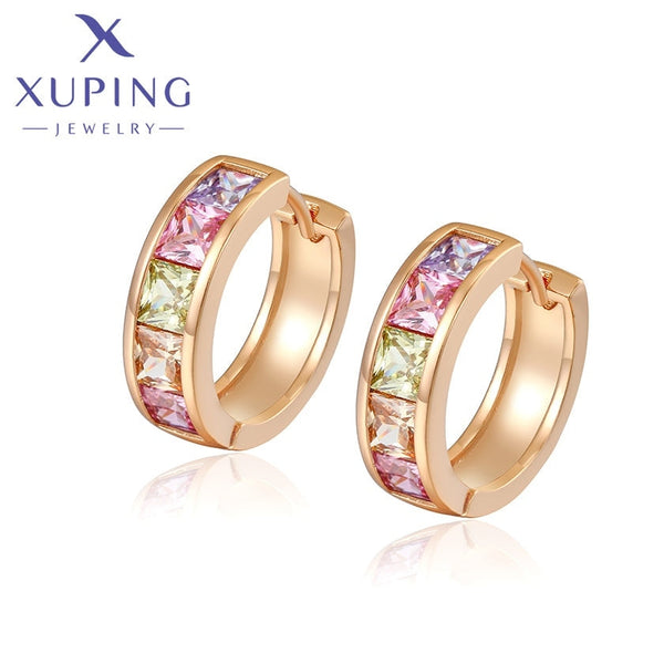 xuping 18K Gold Farbe zircon Ohrringe