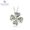 Elegante Kleeblatt-Halskette mit Kristallanhänger #A00621634-40CM