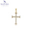 Kleiner Kreuz-Anhänger mit funkelnden Zirkonia – 14K-Optik #X000847227
