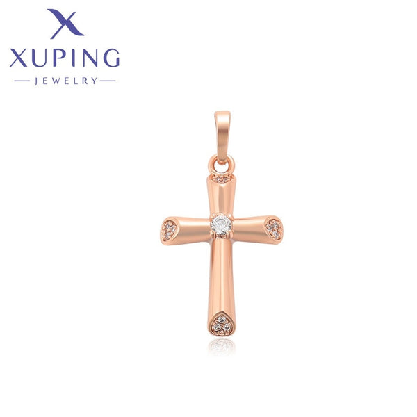 xuping fashion cross rose gold color pendant