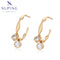 Elegante Creolen mit Zirkonia in 18K-Optik #X000006883