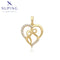 Eleganter Herz-Anhänger mit Zirkonia – 14K Gold-Optik #X000926761