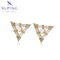 Elegante dreieckige Ohrringe mit Perle und Zirkonia #X000988571