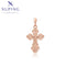 Roségold Kreuzanhänger mit Jesus-Relief #X000941392