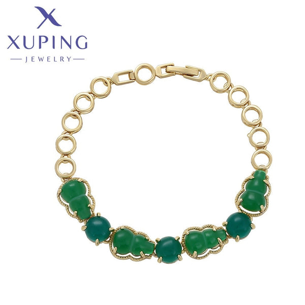 xuping fashion simple 14K gold color bracelet