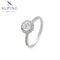 Eleganter Platinfarbener Halo-Ring mit Zirkonia #X000984495-10US
