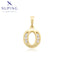 Ovaler Buchstaben-Anhänger in 14K Gold-Optik #X000906546