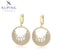 Elegante 14K Gold-Optik Kreolen mit Zirkonia-Blüten #X000837269