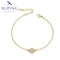 Feines Gliederarmband mit Blumen-Zirkonia in 14K Goldoptik #X000966103-175CM