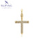 Eleganter Kreuzanhänger mit funkelnden Zirkonia in 14K Goldoptik #X000978673
