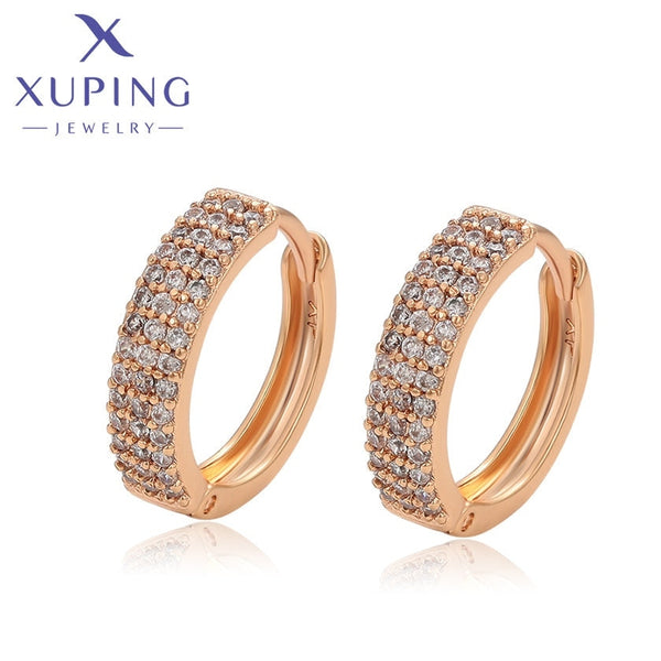 xuping Mode schlicht 18K Gold Farbe Ohrringe