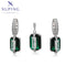Elegantes Schmuck-Set mit grünem Zirkonia – Statement-Design #X000984381