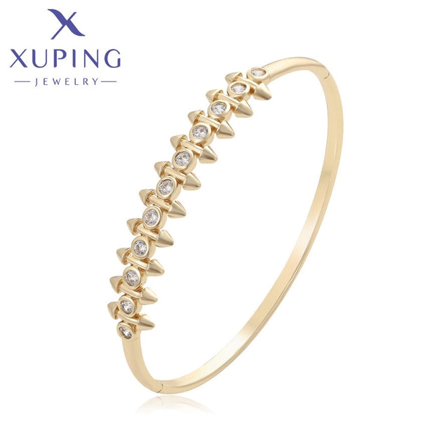xuping fashion simple 14K gold color bangle