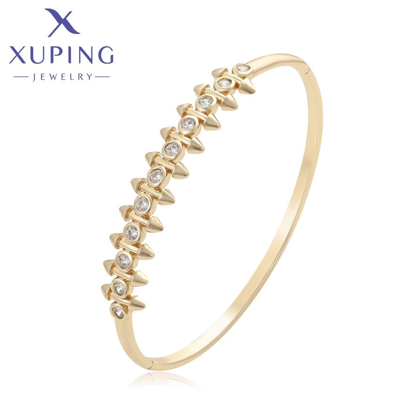 xuping fashion simple 14K gold color bangle