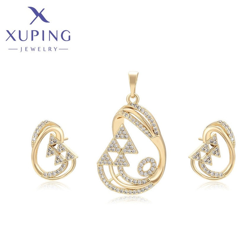 xuping Mode schlicht 14K Gold Farbe set