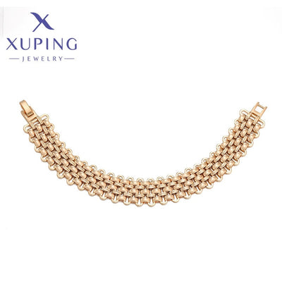 Breites Gliederarmband in 18K Goldoptik #X000987190-19CM