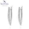 xuping fashion simple platinum plated earring