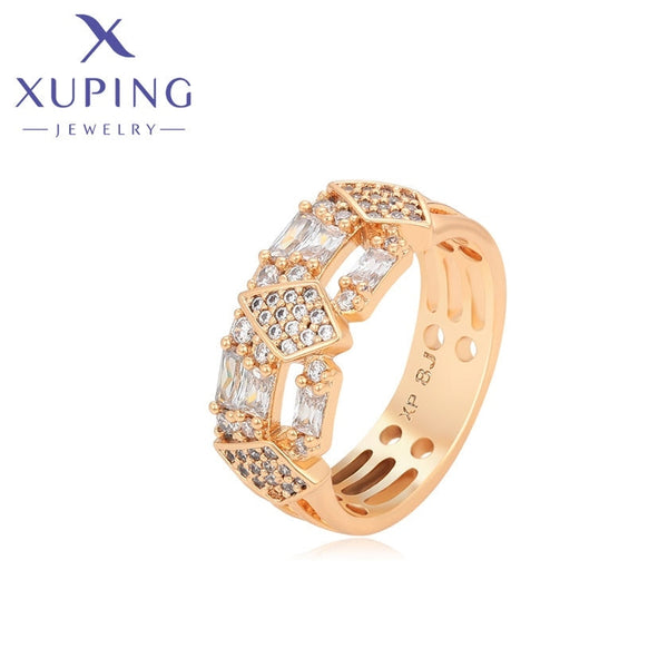 xuping fashion simple 18K gold color ring