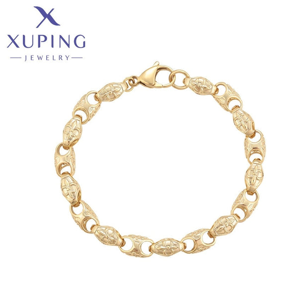 xuping fashion simple 14K gold color bracelet