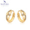 Elegante 14K-vergoldete Creolen mit Herz- und Schleifendetail #X001105789