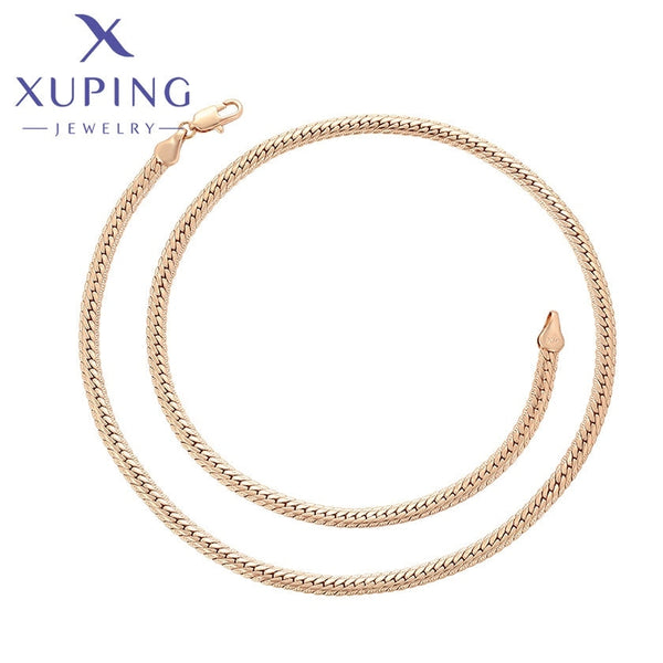xuping fashion simple 18K gold color necklace