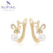 Elegante Zirkonia-Ohrringe im 14K Gold-Look #X001041579