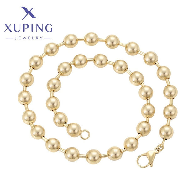 xuping Mode schlicht 14K Gold Farbe Halskette