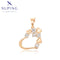 Eleganter Herzanhänger in 18K Gelbgold-Optik mit Zirkonia #X001125061