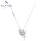 Elegante Doppelherz Halskette mit Zirkonia #S00076945-43cm