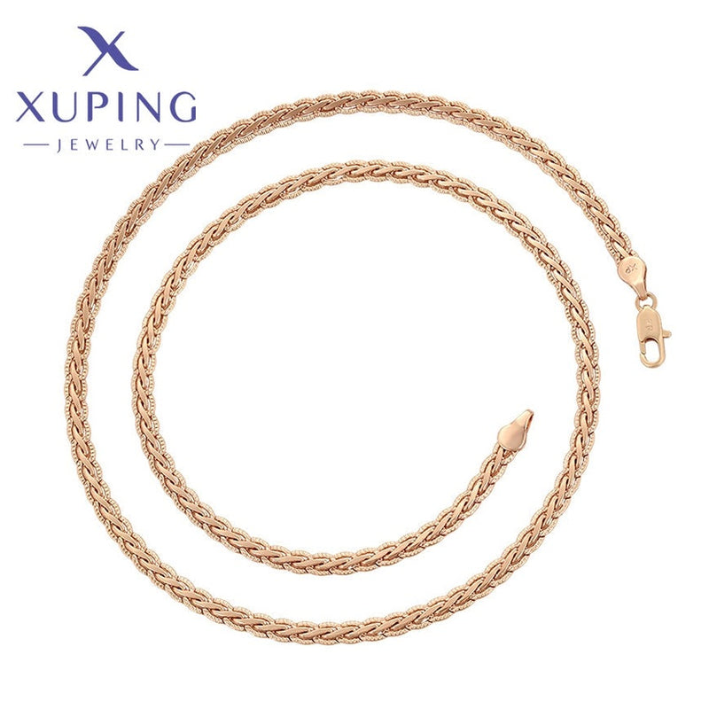 xuping Mode schlicht 18K Gold Farbe Halskette
