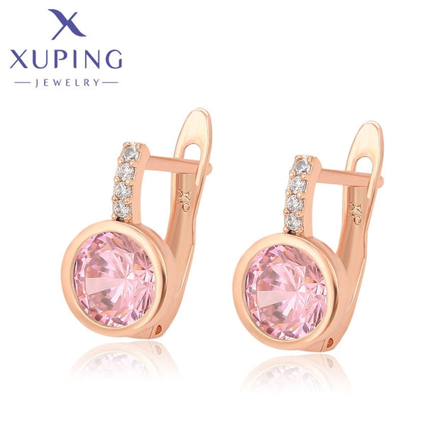 xuping schlicht rose Gold Farbe Ohrringe