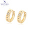 Elegante Creolen mit Kreuz‑Zirkonia in 14K Goldoptik #X001117327