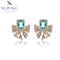 Elegante Schleifen-Ohrringe mit blauem Zirkonia #YSearring-1092