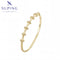 Eleganter goldfarbener Armreif mit Zirkonia-Segmenten #X000700750-572mm
